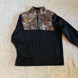 Under Armour Black and Camo Half-Zip Pullover